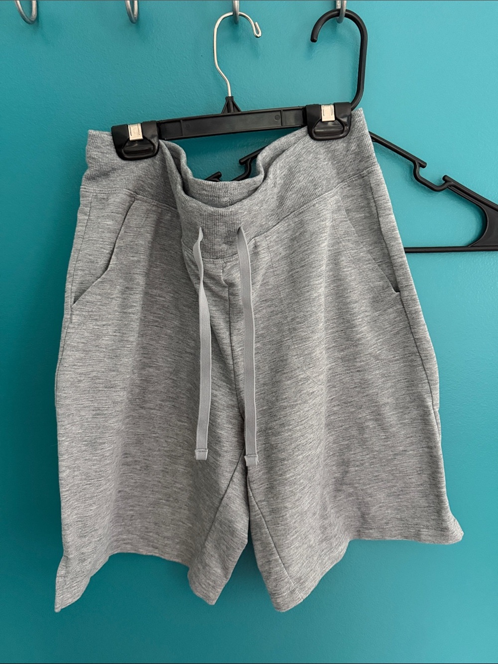 Athletic Works Light Gray Drawstring Athletic Shorts